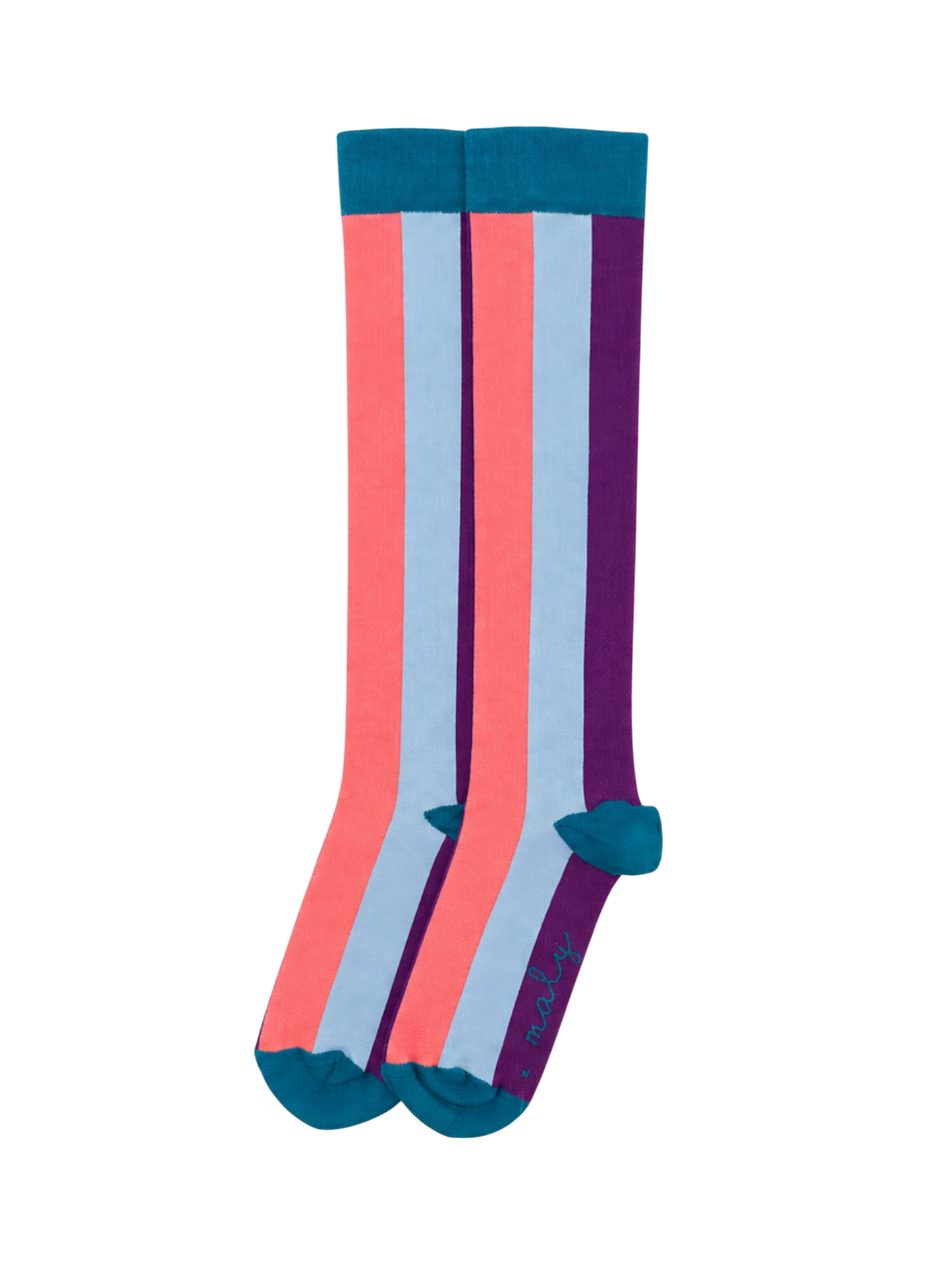 Blue and Purple Stripes Compression Socks