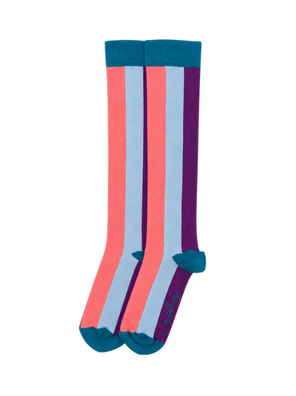 Blue and Purple Stripes Compression Socks